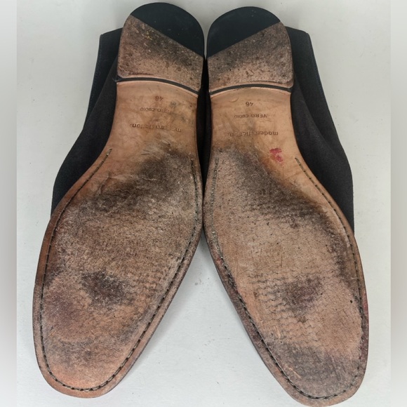 Modern Fiction Shoes Loafers Slip Ons Men Size 46 US 13 Gray Suede - Picture 14 of 16